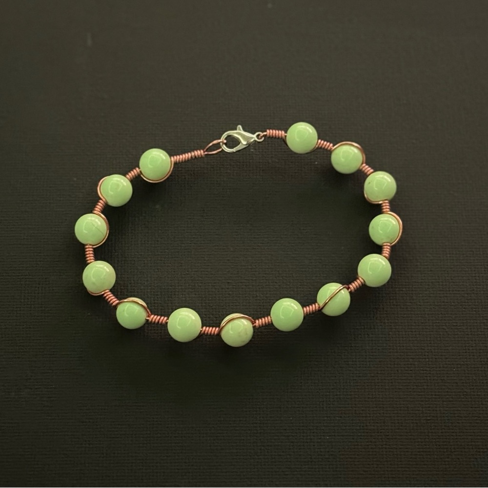 Green Turquoise Copper Bracelet